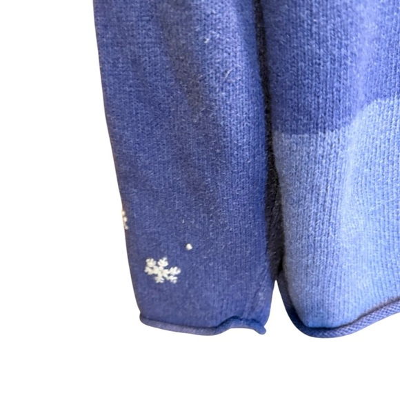 Croft & Barrow Women’s blue Snowman Winter Zip Cardigan Sweater XL Embroidered - Picture 10 of 14